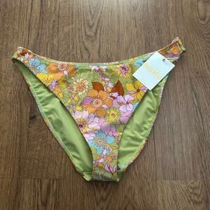 Show me your mumu green floral sexy bikini bottom plus size 2X NWT beachwear